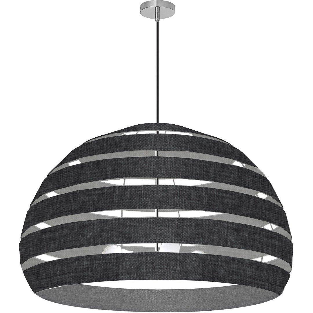 Steel Frame Fabric and Metal Hoop Shade Chandelier - LV LIGHTING