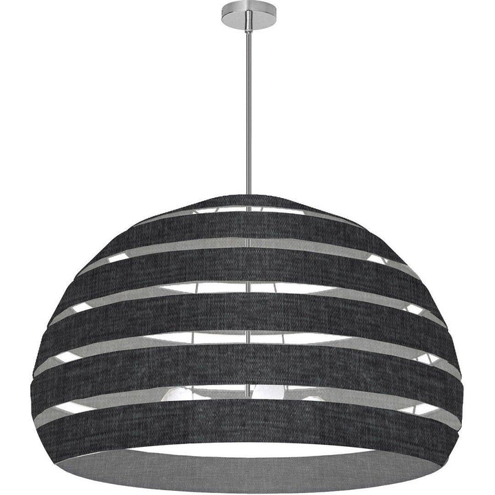 Steel Frame Fabric and Metal Hoop Shade Chandelier - LV LIGHTING