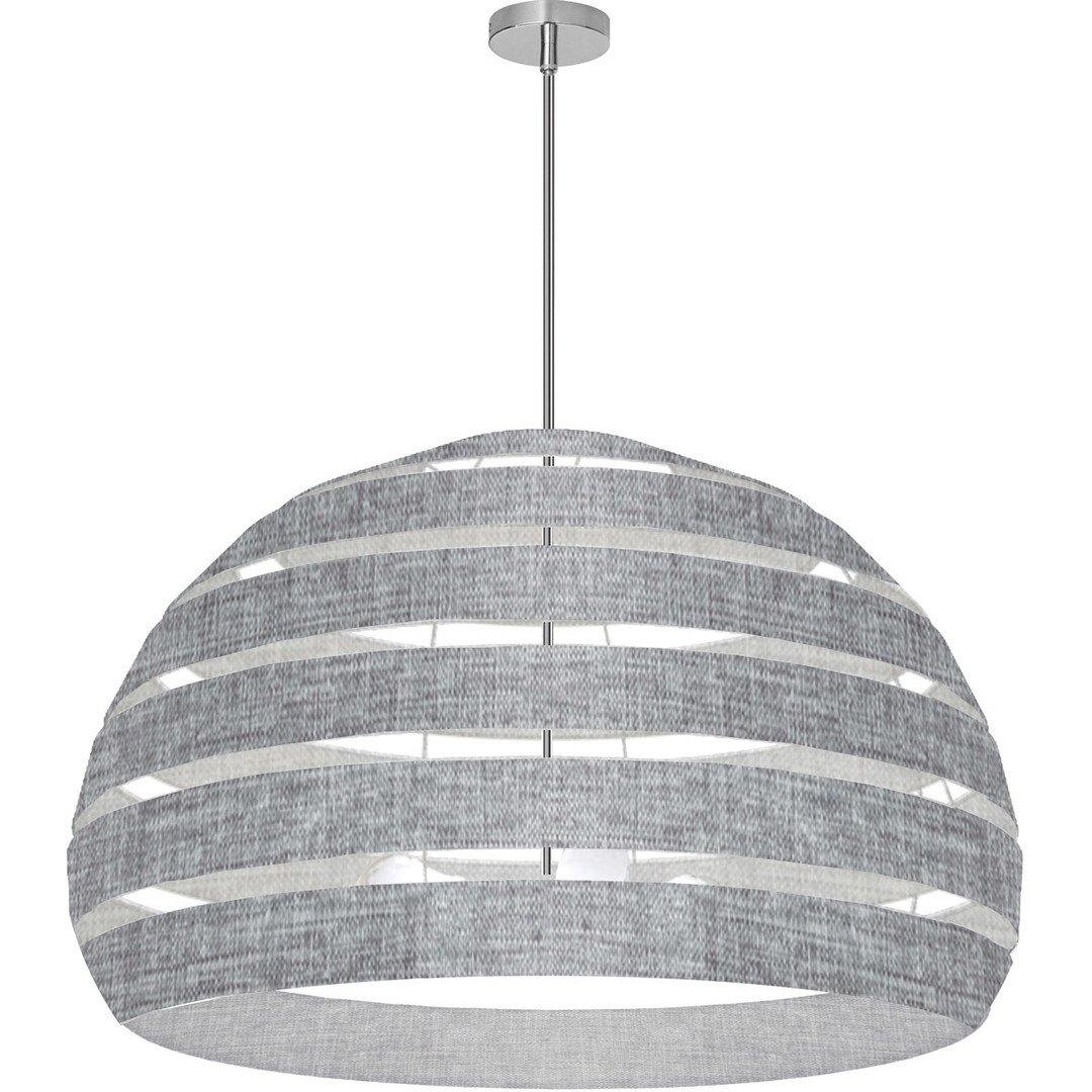 Steel Frame Fabric and Metal Hoop Shade Chandelier - LV LIGHTING