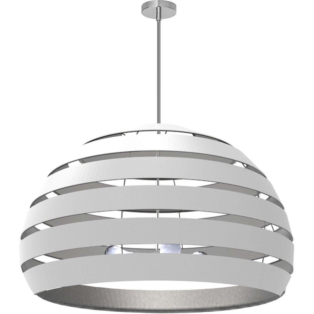 Steel Frame Fabric and Metal Hoop Shade Chandelier - LV LIGHTING