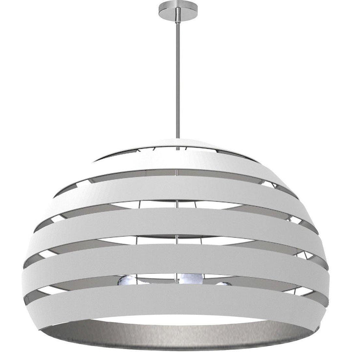 Steel Frame Fabric and Metal Hoop Shade Chandelier - LV LIGHTING