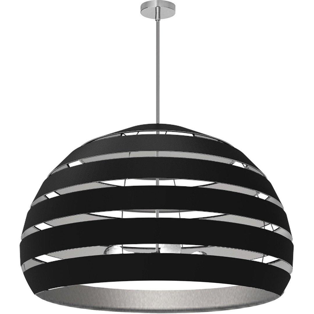 Steel Frame Fabric and Metal Hoop Shade Chandelier - LV LIGHTING