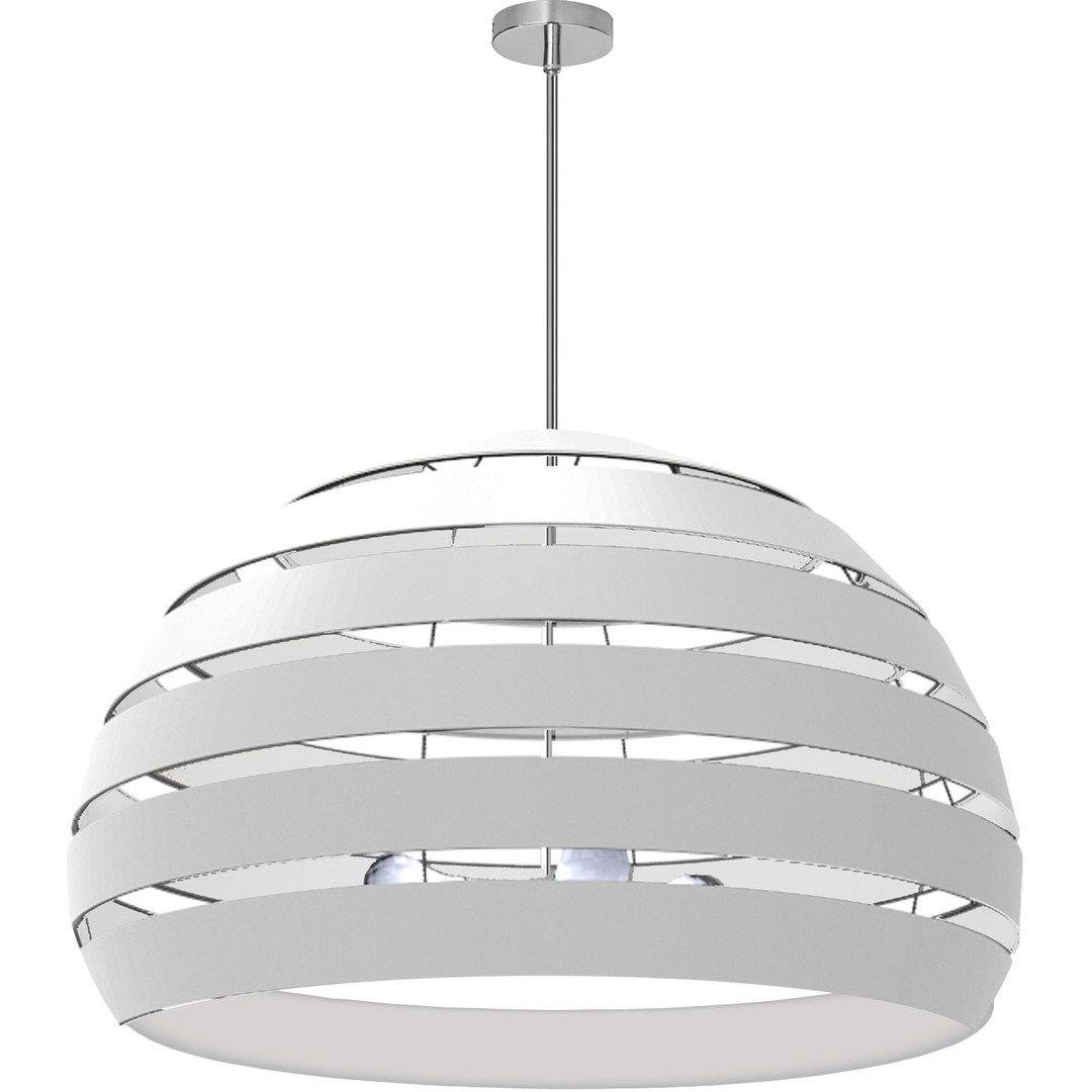 Steel Frame Fabric and Metal Hoop Shade Chandelier - LV LIGHTING