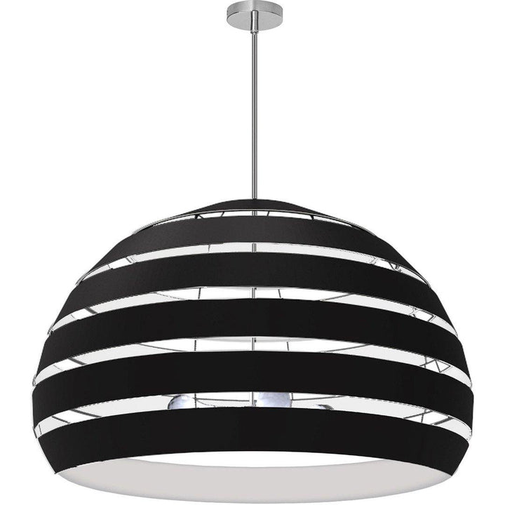 Steel Frame Fabric and Metal Hoop Shade Chandelier - LV LIGHTING