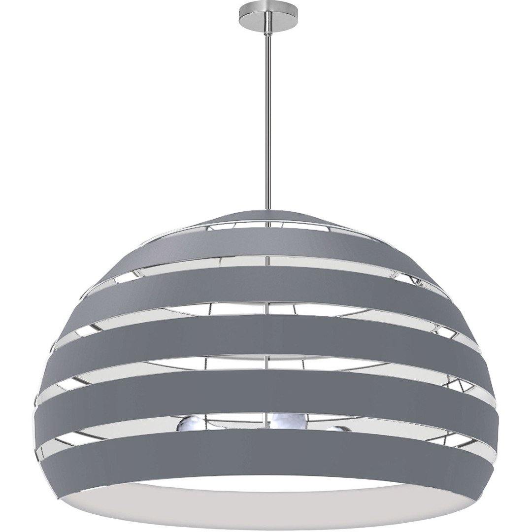 Steel Frame Fabric and Metal Hoop Shade Chandelier - LV LIGHTING