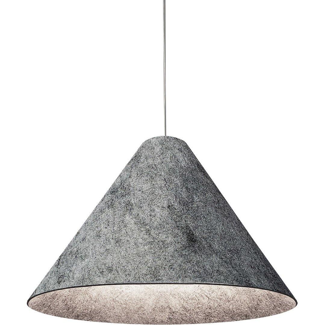 Grey with Felt Cone Shade Pendant - LV LIGHTING