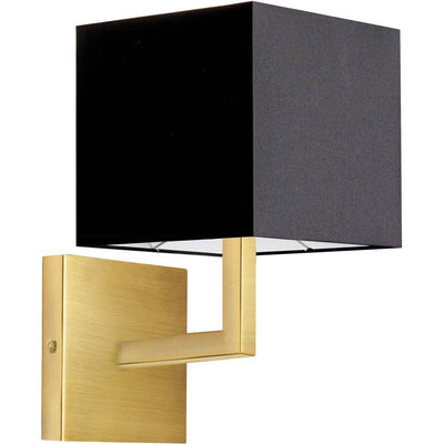 Steel Arm with Square Fabric Shade Wall Sconce - LV LIGHTING