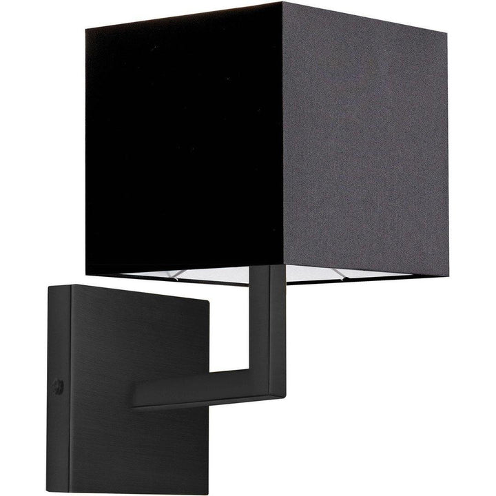 Steel Arm with Square Fabric Shade Wall Sconce - LV LIGHTING