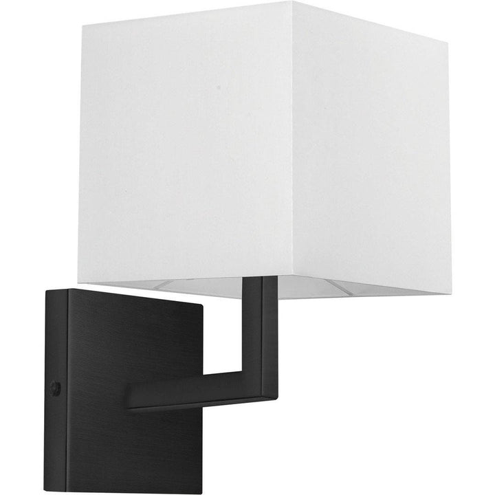 Steel Arm with Square Fabric Shade Wall Sconce - LV LIGHTING