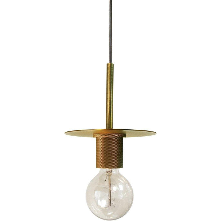 Steel wih Flat Round Frame Mini Pendant - LV LIGHTING