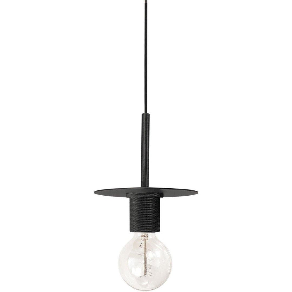 Steel wih Flat Round Frame Mini Pendant - LV LIGHTING