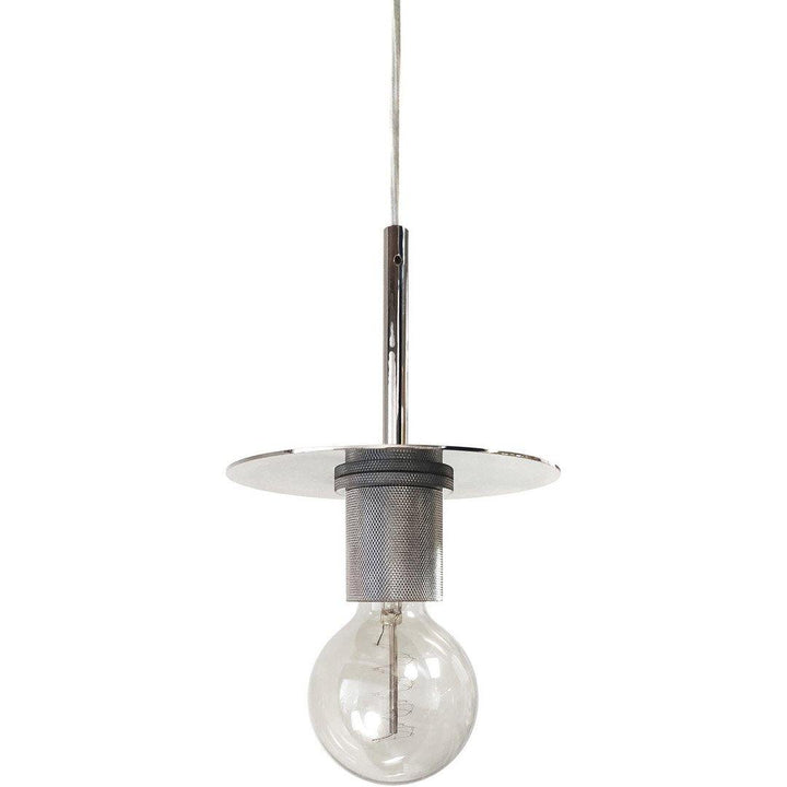 Steel wih Flat Round Frame Mini Pendant - LV LIGHTING