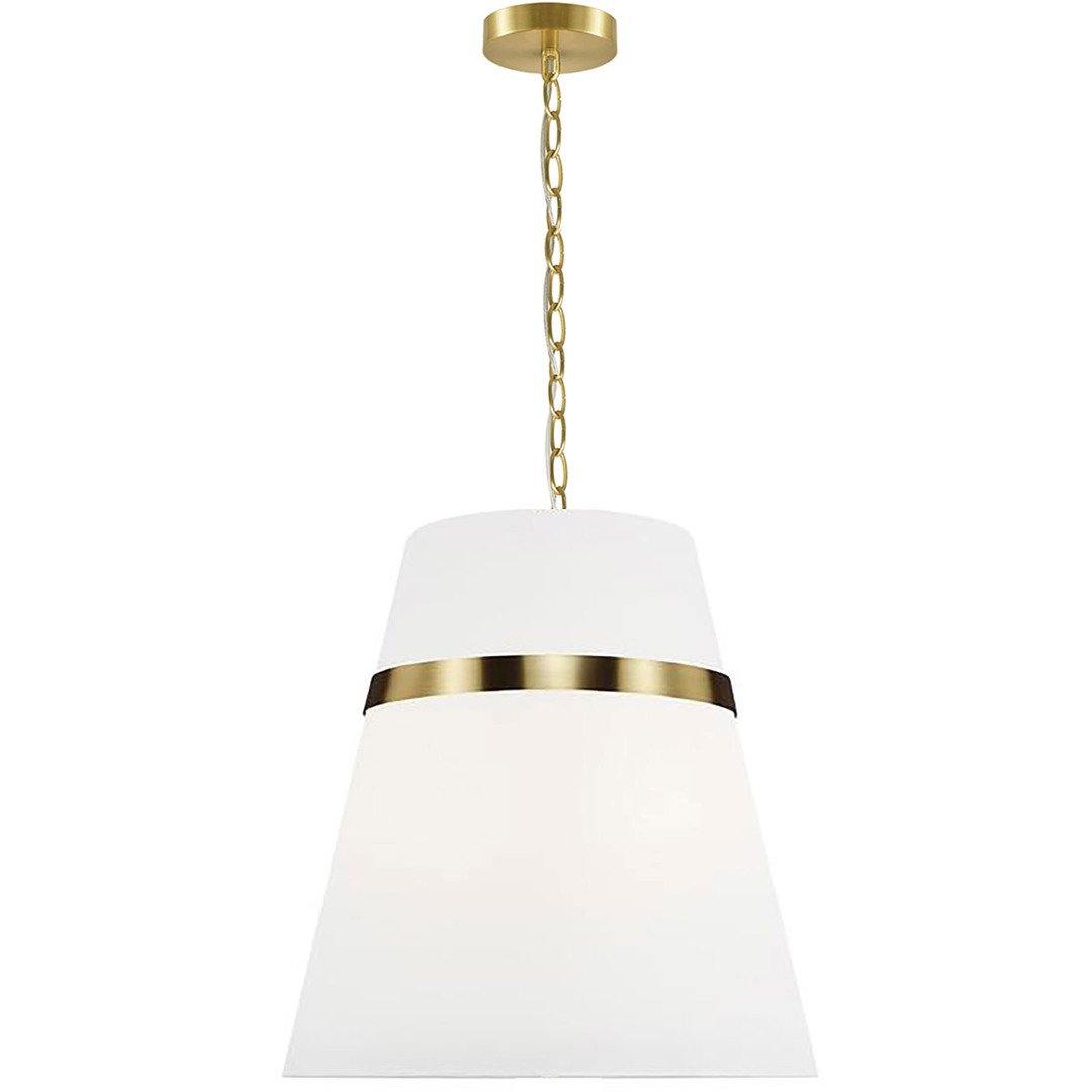 Steel Frame with White Fabric Shade Pendant - LV LIGHTING