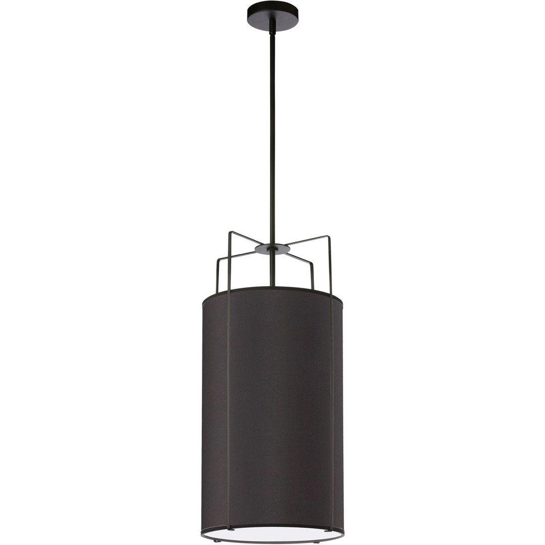 Steel Frame with Cylindrical Fabric Shade Pendant - LV LIGHTING