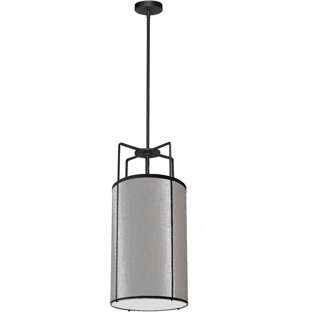 Steel Frame with Cylindrical Fabric Shade Pendant - LV LIGHTING