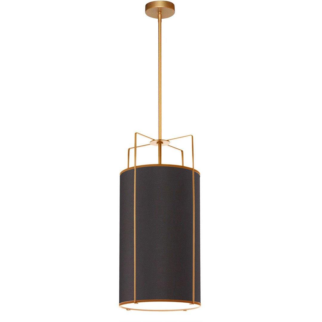 Steel Frame with Cylindrical Fabric Shade Pendant - LV LIGHTING