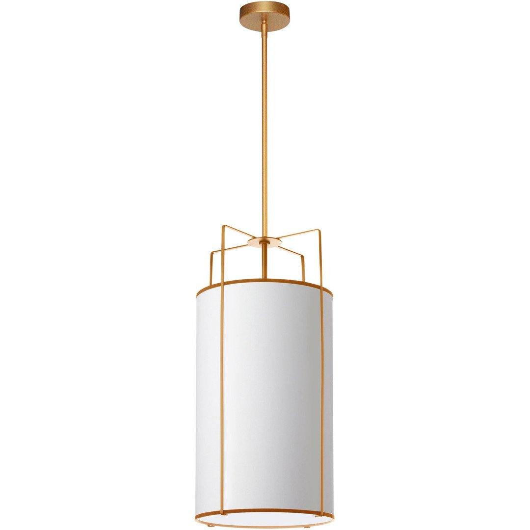 Steel Frame with Cylindrical Fabric Shade Pendant - LV LIGHTING