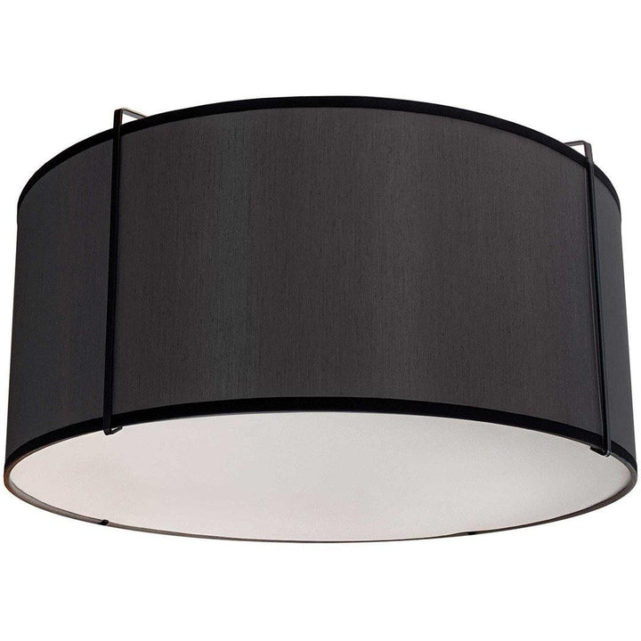 Steel Frame with Fabric Drum Shade Flush Mount - LV LIGHTING