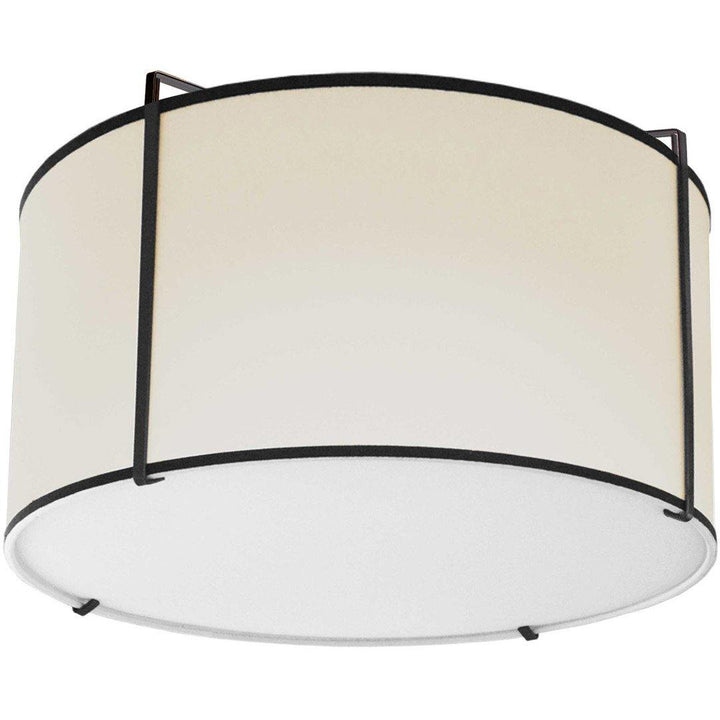 Steel Frame with Fabric Drum Shade Flush Mount - LV LIGHTING