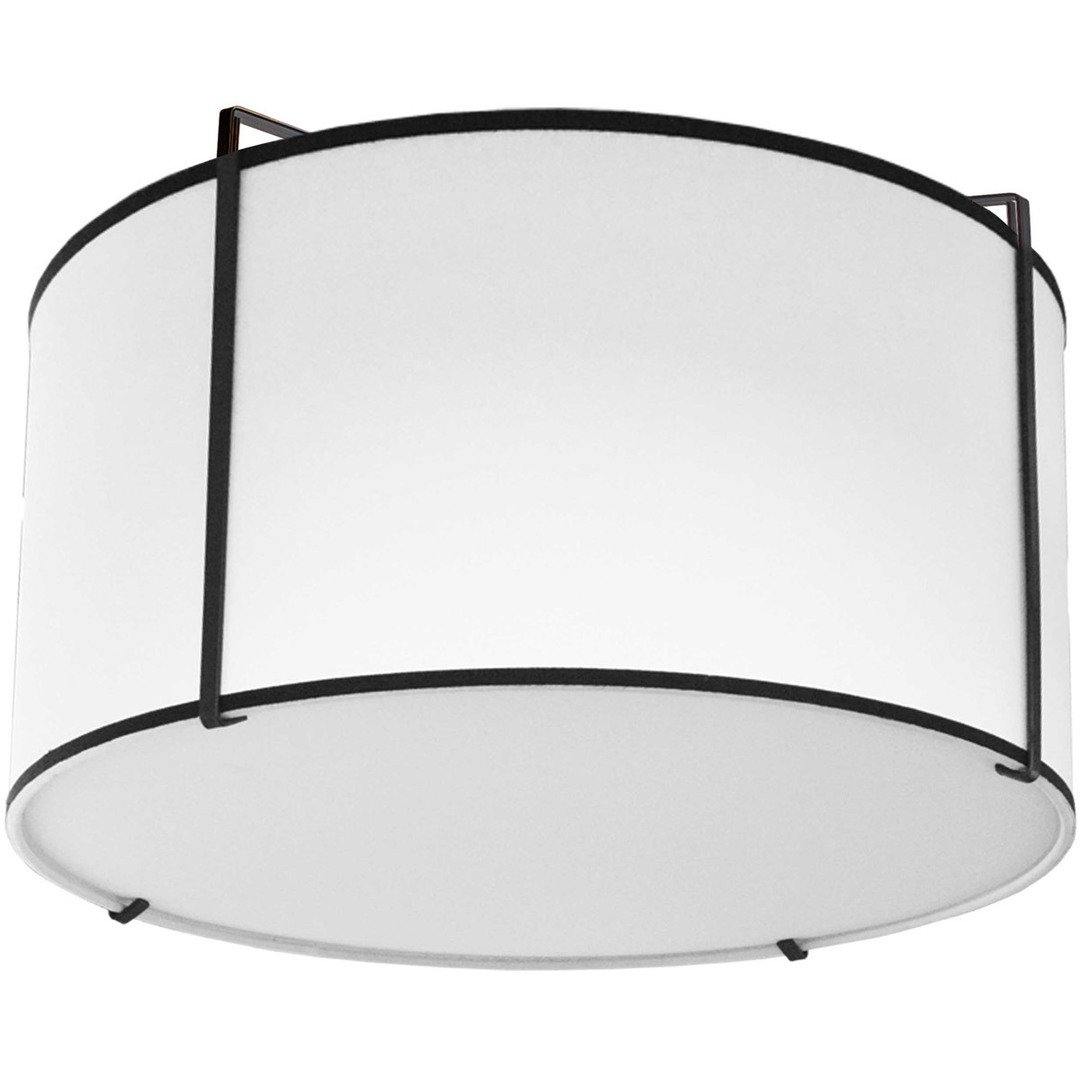 Steel Frame with Fabric Drum Shade Flush Mount - LV LIGHTING