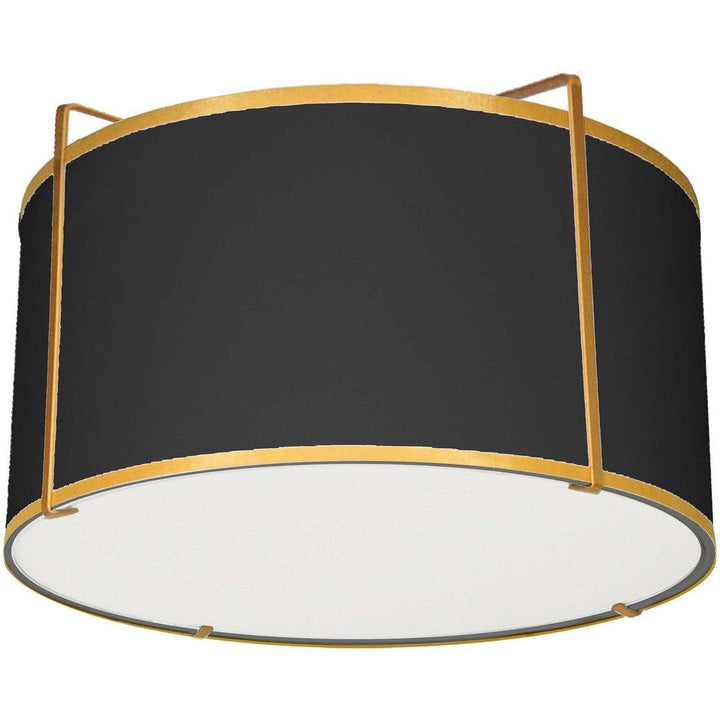 Steel Frame with Fabric Drum Shade Flush Mount - LV LIGHTING