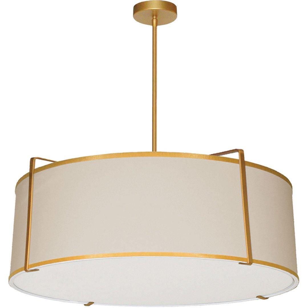 Steel Frame with Fabric Drum Shade Chandelier - LV LIGHTING