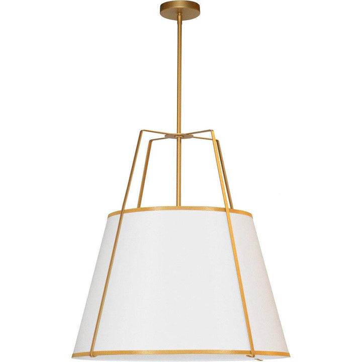 Steel Frame with Fabric Shade Chandelier - LV LIGHTING
