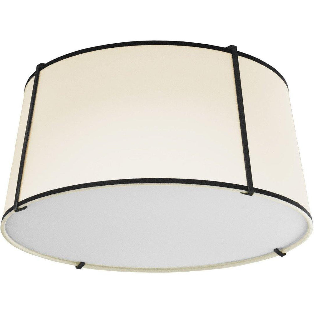 Steel Frame with Fabric Shade Flush Mount - LV LIGHTING