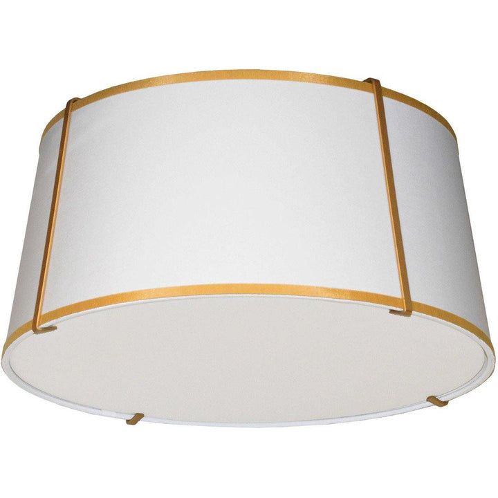 Steel Frame with Fabric Shade Flush Mount - LV LIGHTING