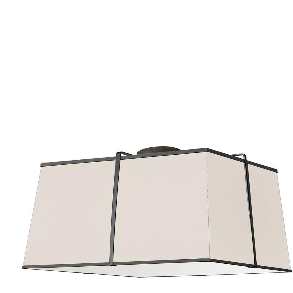 Steel Frame with Square Fabric Shade Flush Mount - LV LIGHTING