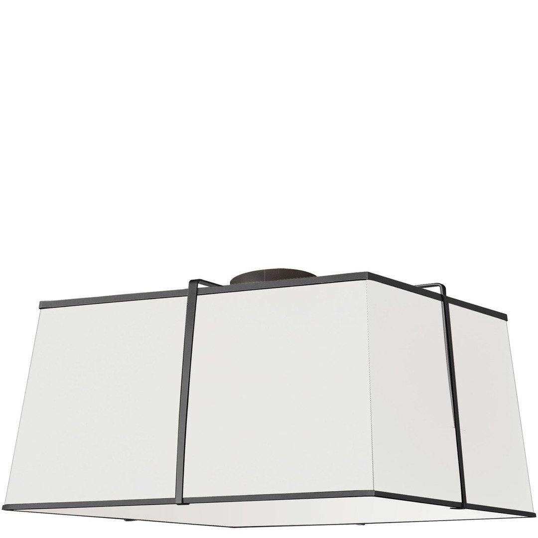Steel Frame with Square Fabric Shade Flush Mount - LV LIGHTING