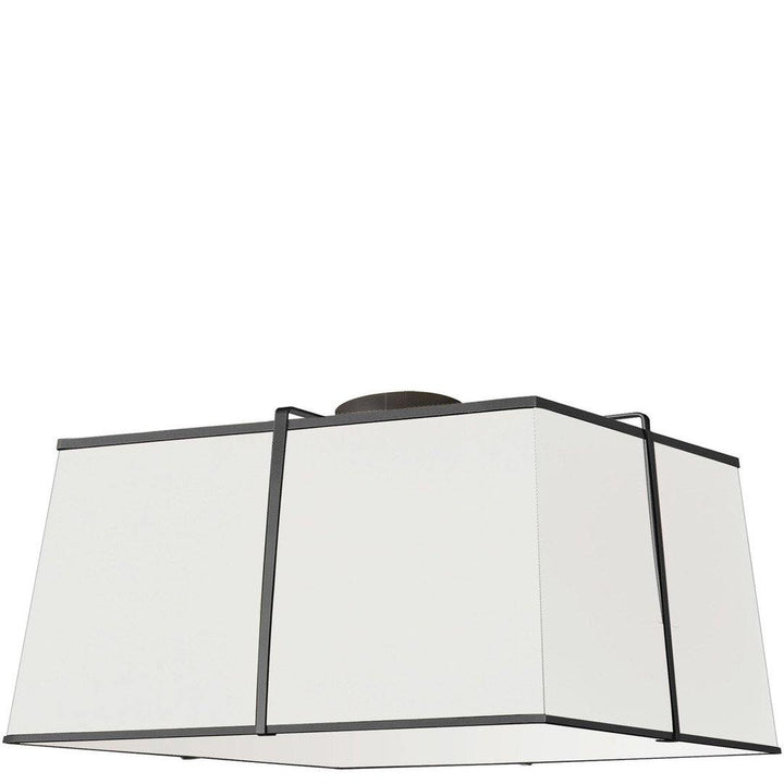 Steel Frame with Square Fabric Shade Flush Mount - LV LIGHTING