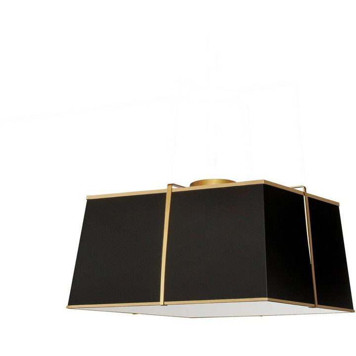 Steel Frame with Square Fabric Shade Flush Mount - LV LIGHTING