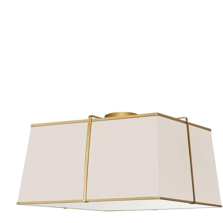 Steel Frame with Square Fabric Shade Flush Mount - LV LIGHTING