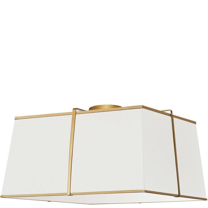 Steel Frame with Square Fabric Shade Flush Mount - LV LIGHTING