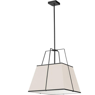 Steel Frame with Square Fabric Shade Pendant - LV LIGHTING