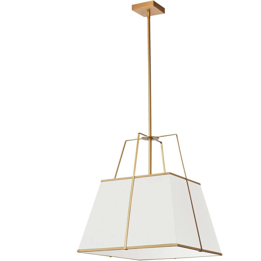Steel Frame with Square Fabric Shade Pendant - LV LIGHTING