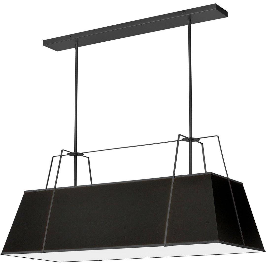 Steel Frame with Trapezoid Fabric Shade Linear Pendant - LV LIGHTING