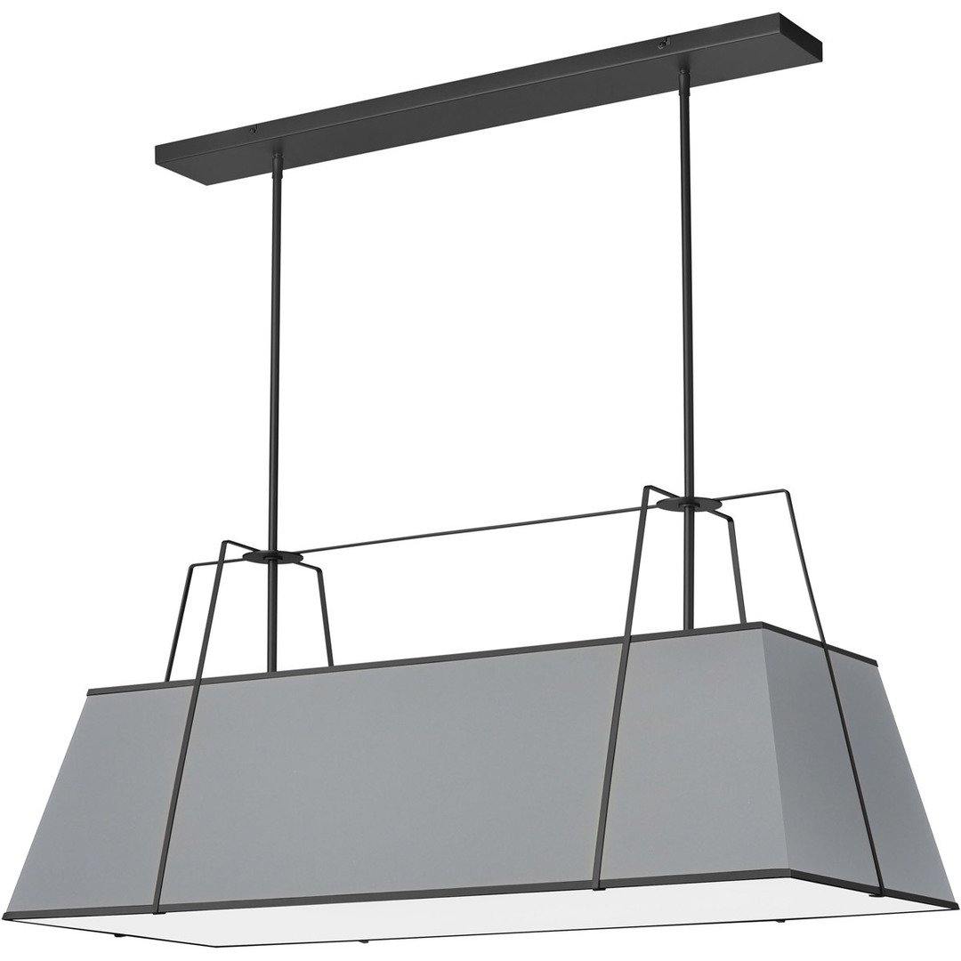 Steel Frame with Trapezoid Fabric Shade Linear Pendant - LV LIGHTING