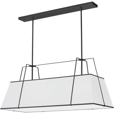 Steel Frame with Trapezoid Fabric Shade Linear Pendant - LV LIGHTING