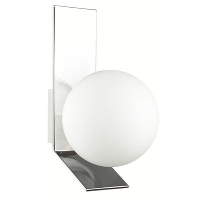 Steel with Frosted Globe Wall Sconce - LV LIGHTING