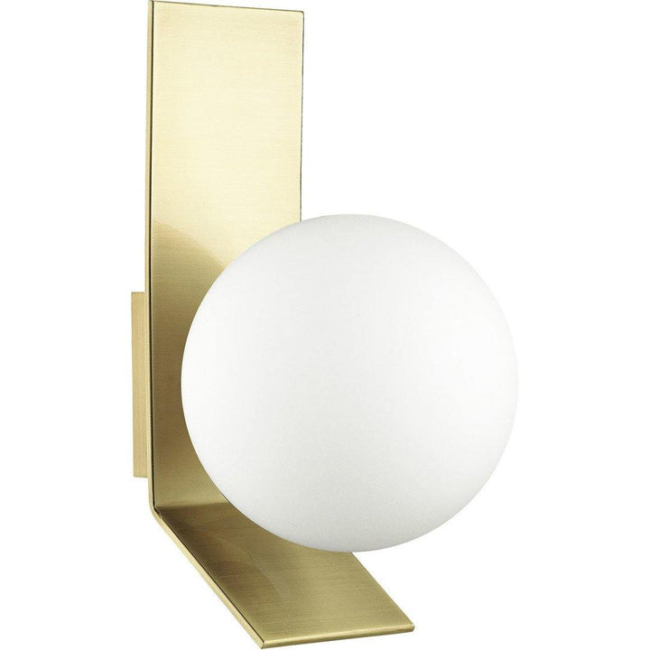 Steel with Frosted Globe Wall Sconce - LV LIGHTING