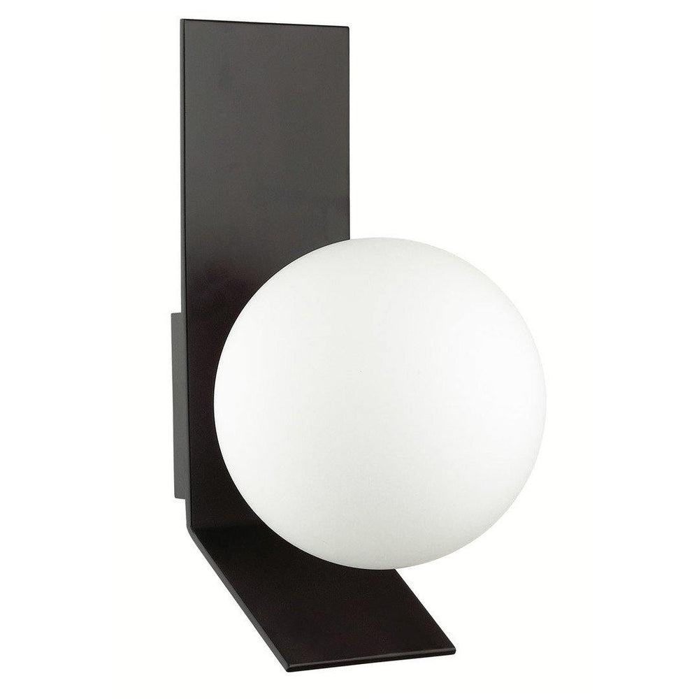Steel with Frosted Globe Wall Sconce - LV LIGHTING