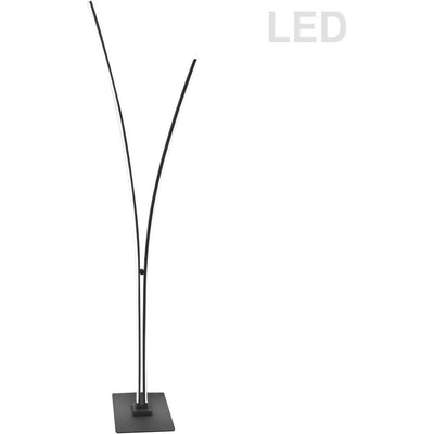 LED Steel Frame with Acrylic Shade Split Floor Lamp - LV LIGHTING