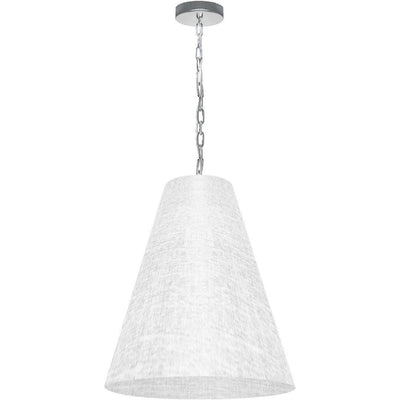 Steel with Cone Fabric Shade Pendant - LV LIGHTING