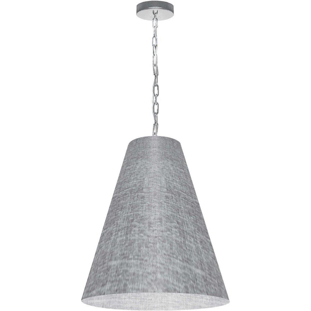 Steel with Cone Fabric Shade Pendant - LV LIGHTING