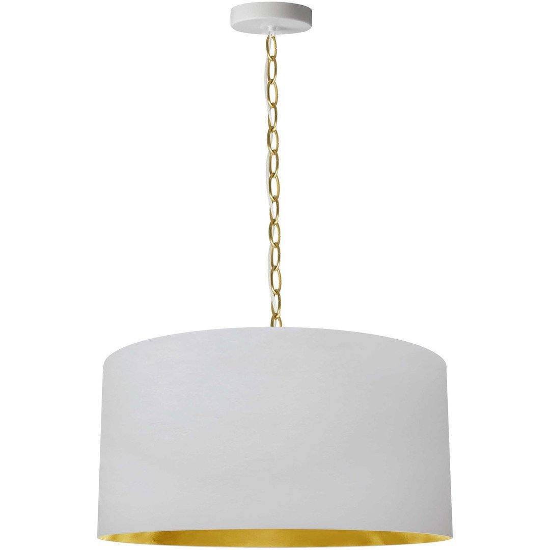 Steel with Fabric Drum Shade Pendant - LV LIGHTING