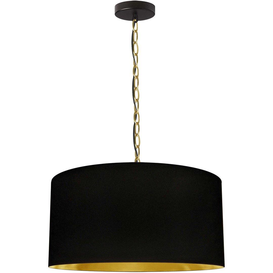 Steel with Fabric Drum Shade Pendant - LV LIGHTING