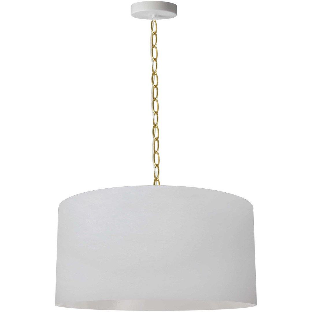 Steel with Fabric Drum Shade Pendant - LV LIGHTING