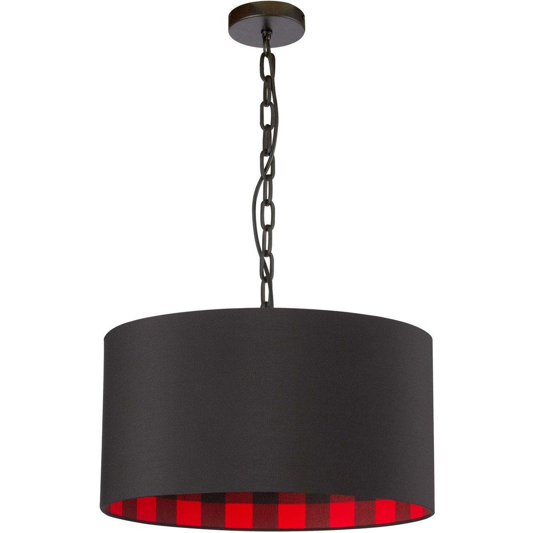 Steel with Fabric Drum Shade Pendant - LV LIGHTING